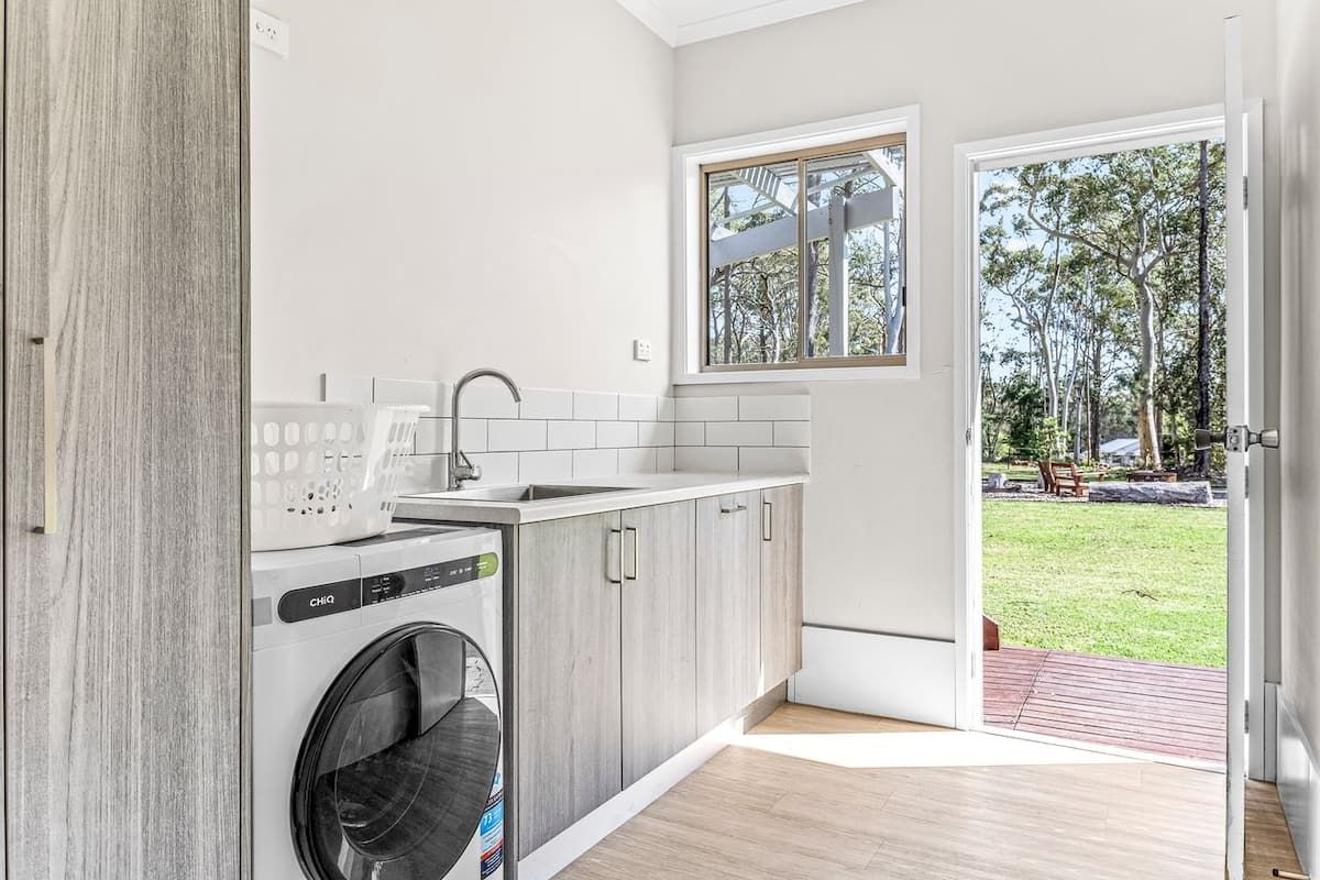 Bathroom with vanity at Jervis Bay holiday accommodation